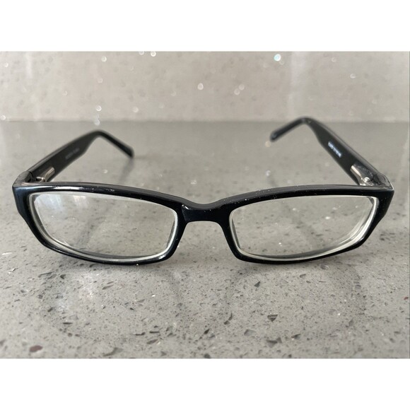 Modern Optical Plasma EYEGLASSES FRAMES ONLY 51-16-140 Black full rim rectangle - Picture 1 of 12